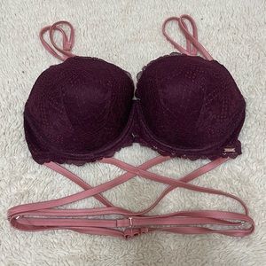 PINK Strappy Bra (Size 36DD)